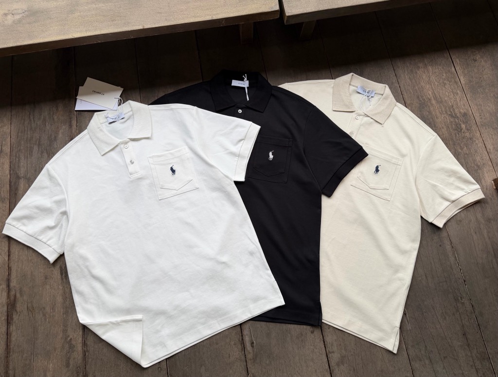 Áo polo ngựa 9639 trắng đne