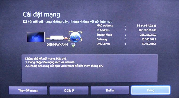 Tivi không kết nối được mạng? Đây là nguyên nhân và cách khắc phục!