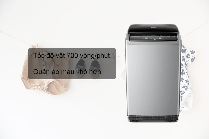 Máy giặt Sharp 7.5 Kg ES-Y75HV-S