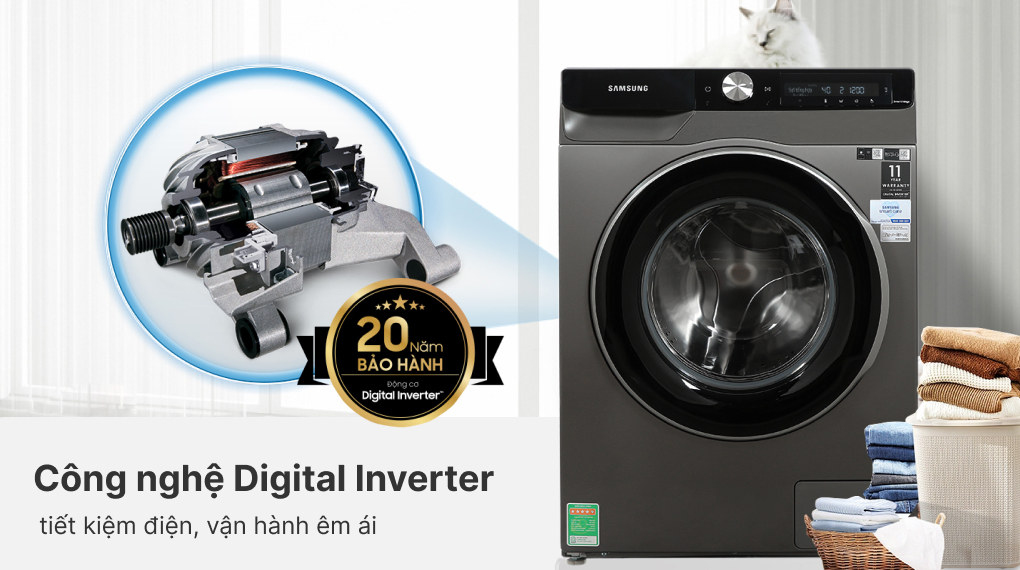 Máy giặt Samsung AI Inverter 10 Kg WW10T634DLX/SV