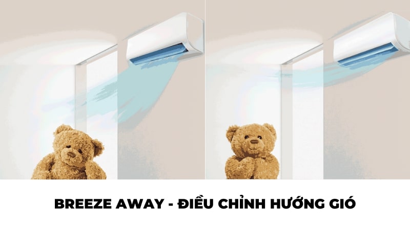 Chế độ Breeze Away hạn chế gió thổi trực tiếp vào người