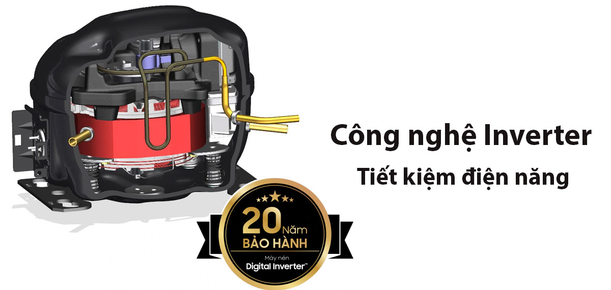 Vận hành êm ái với Digital Inverter