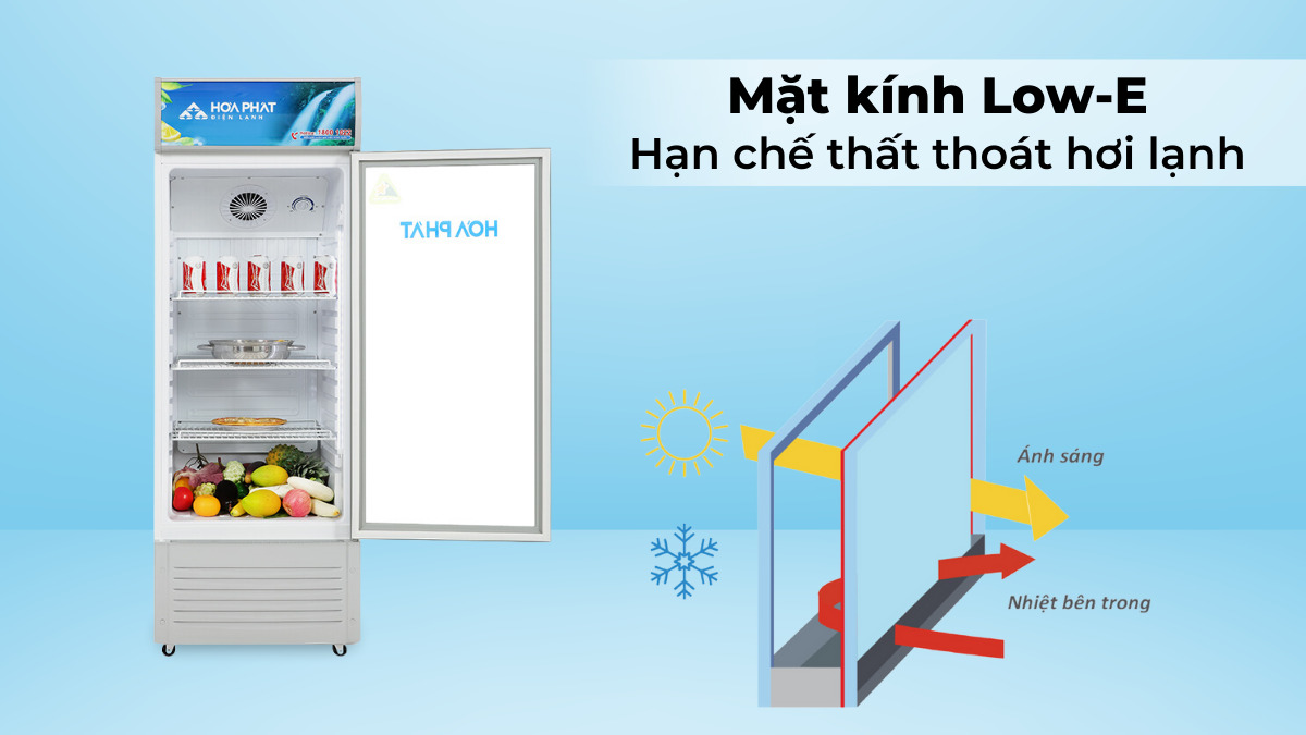 Công nghệ Low-E hạn chế thất thoát hơi lạnh trong tủ