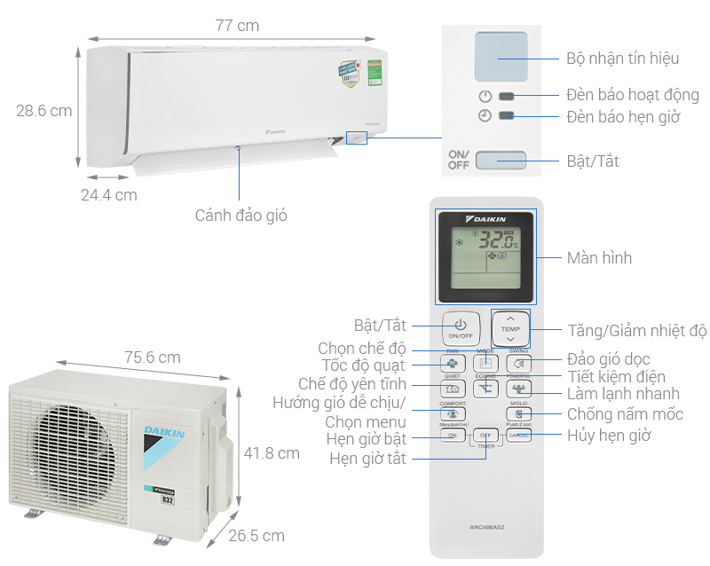 Máy Lạnh Daikin Inverter 1 HP ATKB25YVMV