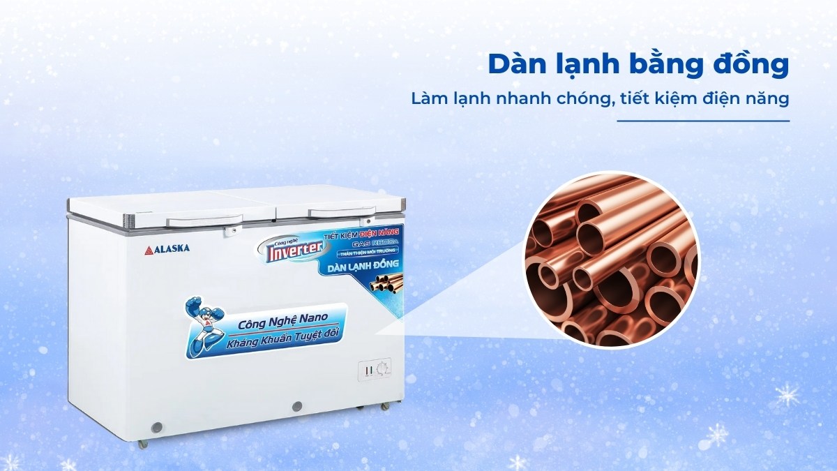 Dàn lạnh bằng đồng giúp nâng cao hiệu quả làm lạnh