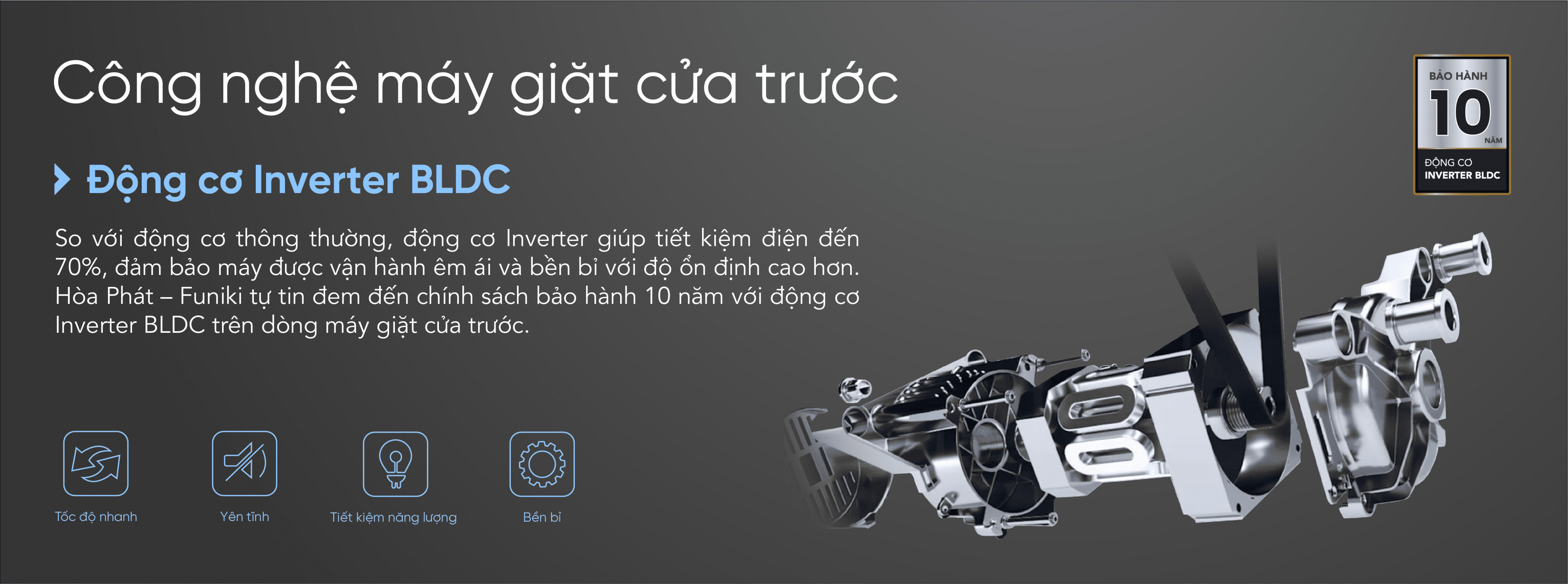 Máy giặt cửa trước Funiki HWM F895ADG