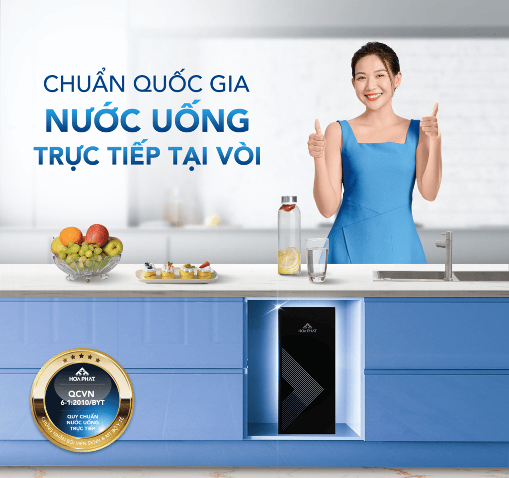 Máy lọc nước RO để gầm Hòa Phát HPU488