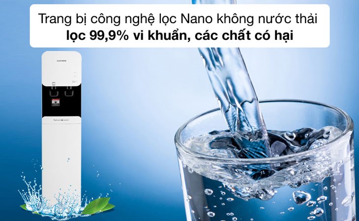 Máy lọc nước Nano nóng nguội lạnh Cuckoo CP-FN601SW 4 lõi