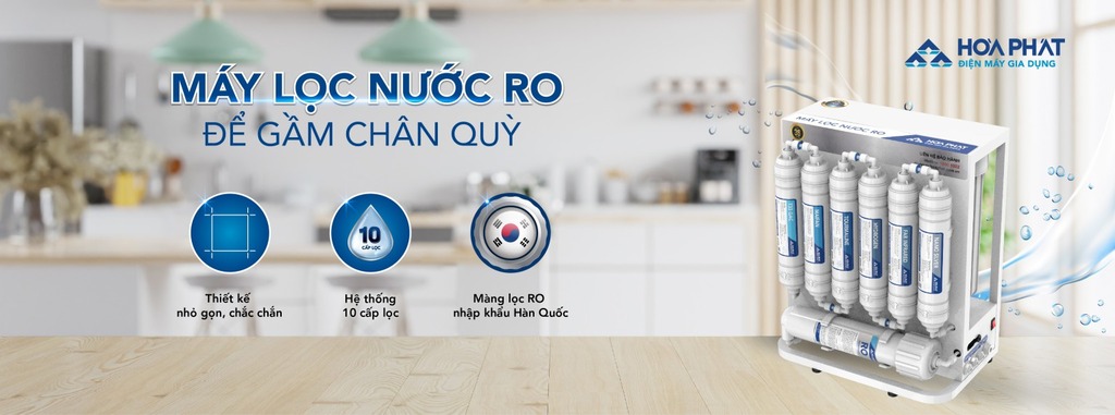 Máy lọc nước RO để gầm không chân Hòa Phát HWU3A1022