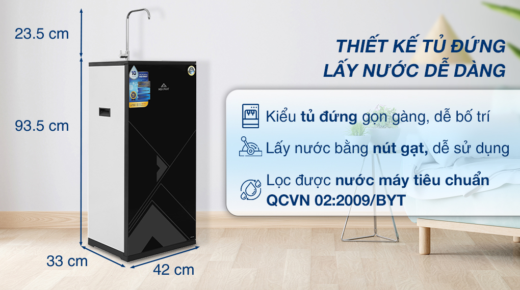 Máy lọc nước RO tủ đứng Hòa Phát HWR1B1022