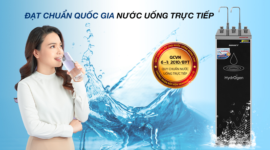Máy lọc nước RO nóng nguội lạnh Sanaky Inverter VH102HP3 11 lõi