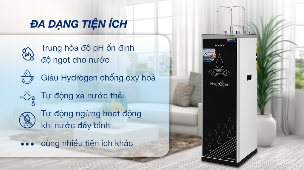Máy lọc nước RO nóng nguội lạnh Sanaky Inverter VH102HP3 11 lõi
