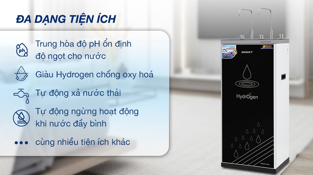 Máy lọc nước RO nóng nguội lạnh Sanaky Inverter VH-202HY3 11 lõi