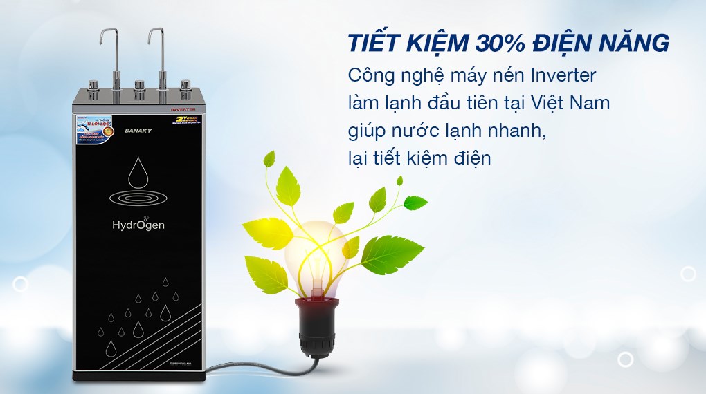 Máy lọc nước RO nóng nguội lạnh Sanaky Inverter VH-202HY3 11 lõi