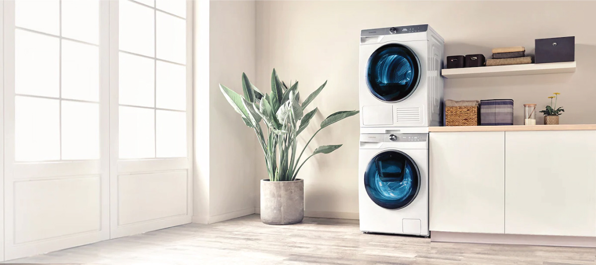 Máy sấy giúp tiết kiệm không gian và tăng tính thẩm mỹ cho ngôi nhà