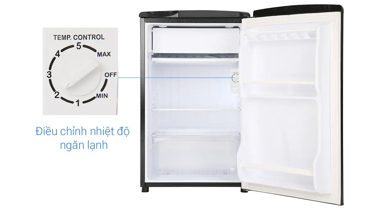 Nút vặn điều chỉnh nhiệt độ của Tủ Lạnh Aqua 90 Lít AQR-D99FA (BS)