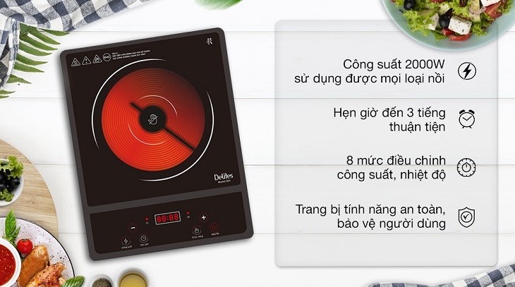 Bếp hồng ngoại Sanaky SNK-2103HGN có thiết kế nhỏ gọn, hiện đại