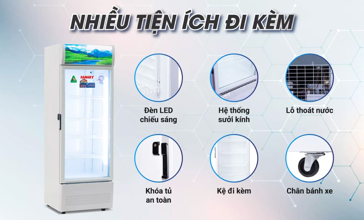 Tiện ích trên tủ mát Sanaky
