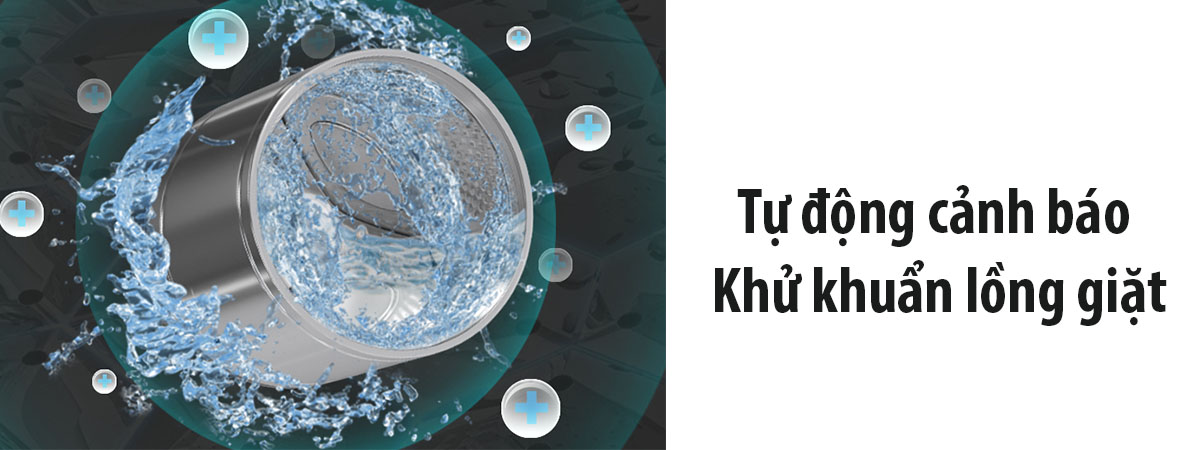 Tự động cảnh báo và khử khuẩn lồng giặt