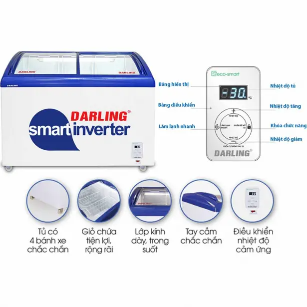 Tủ Đông Darling Inverter 300 Lít DMF-3079ASKI
