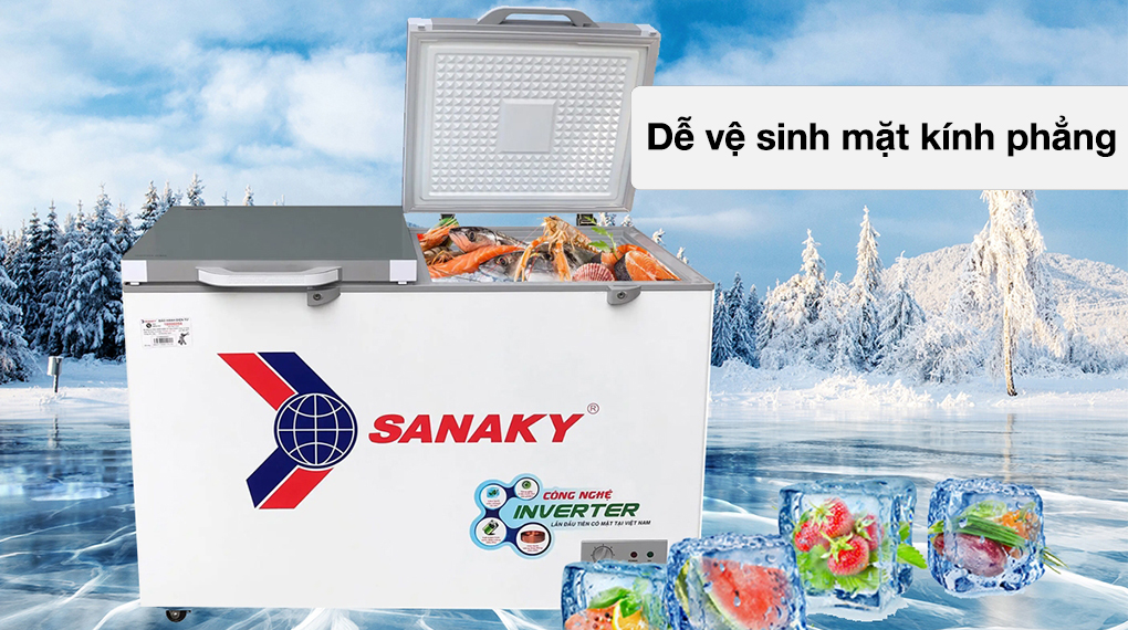 Tủ đông Sanaky Inverter 270 lít VH-3699A4K