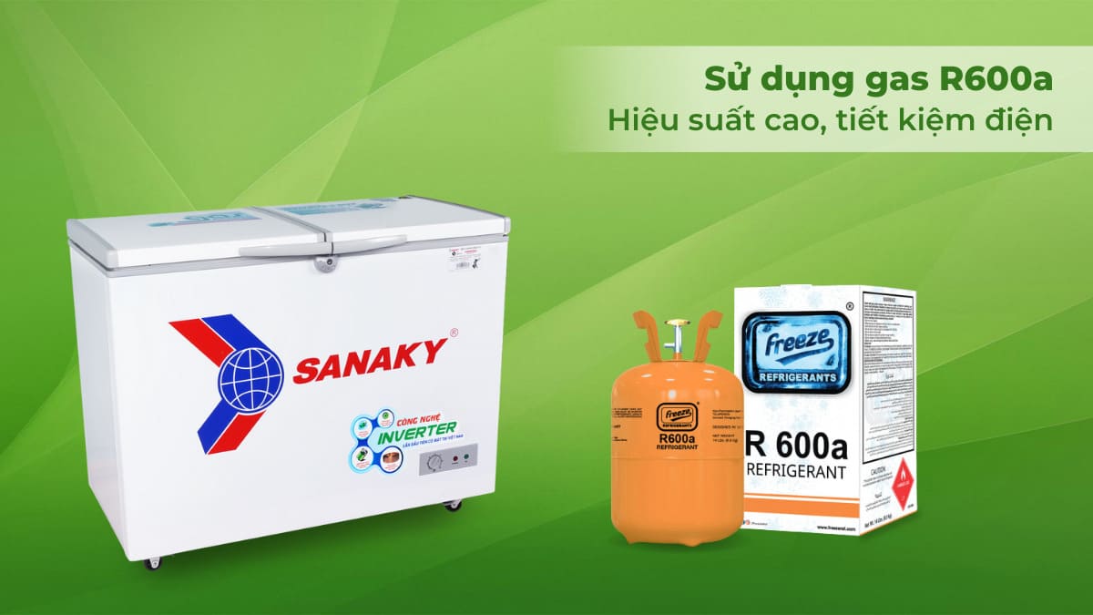 Gas R600a có hiệu suất làm lạnh cao giúp tiết kiệm điện