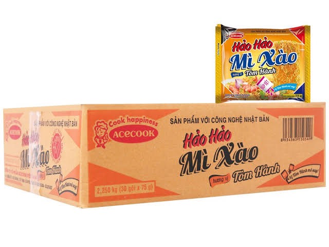 hảo hảo mì xào tôm hành
