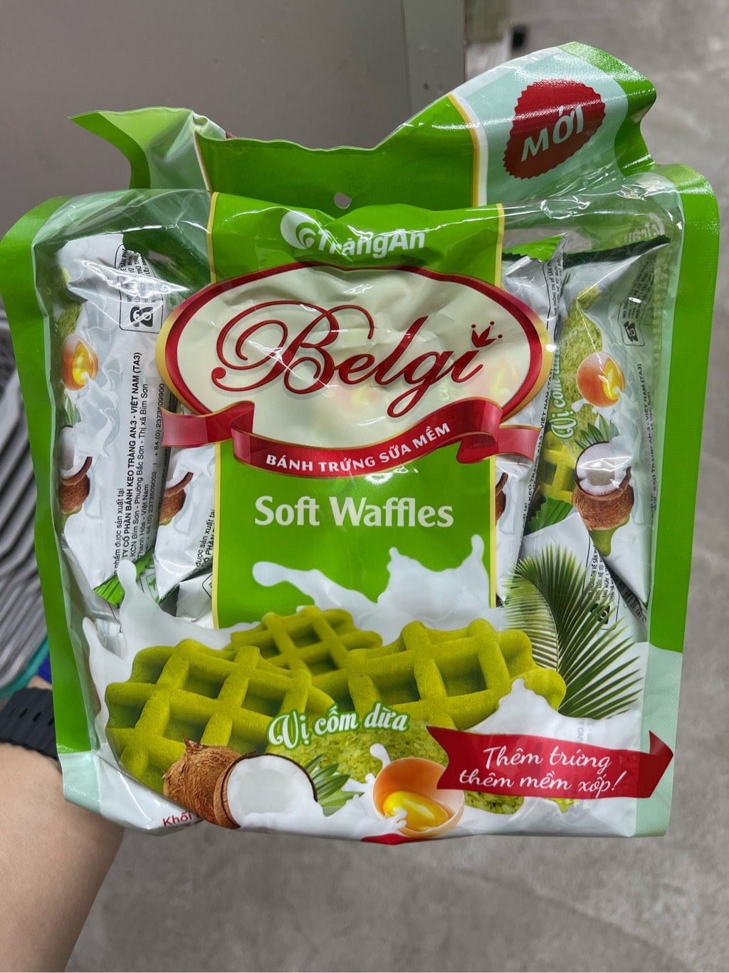 bánh belgi hương cốm