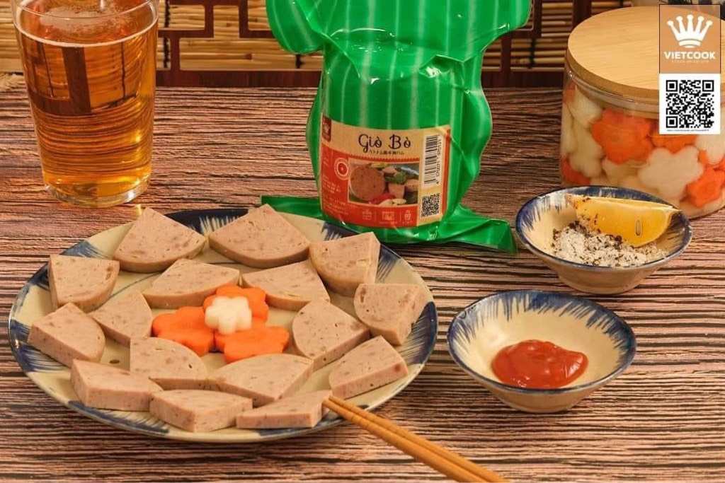 Giò bò vietcook ( nilon xanh 400gr)