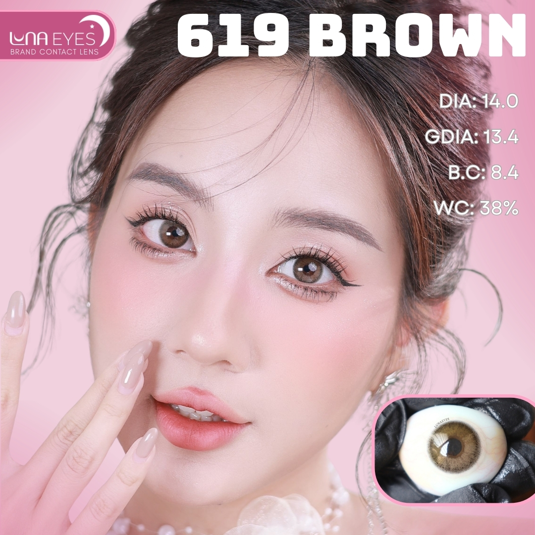 (XẢ) 619 BROWN - size nhỏ