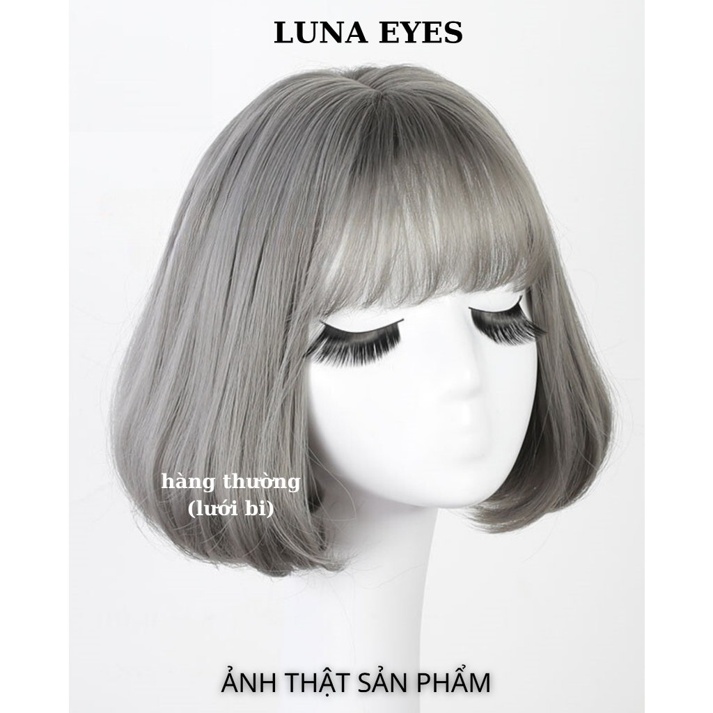 (752/528) TÓC GIẢ THẲNG VIC MÀU XÁM KHÓI