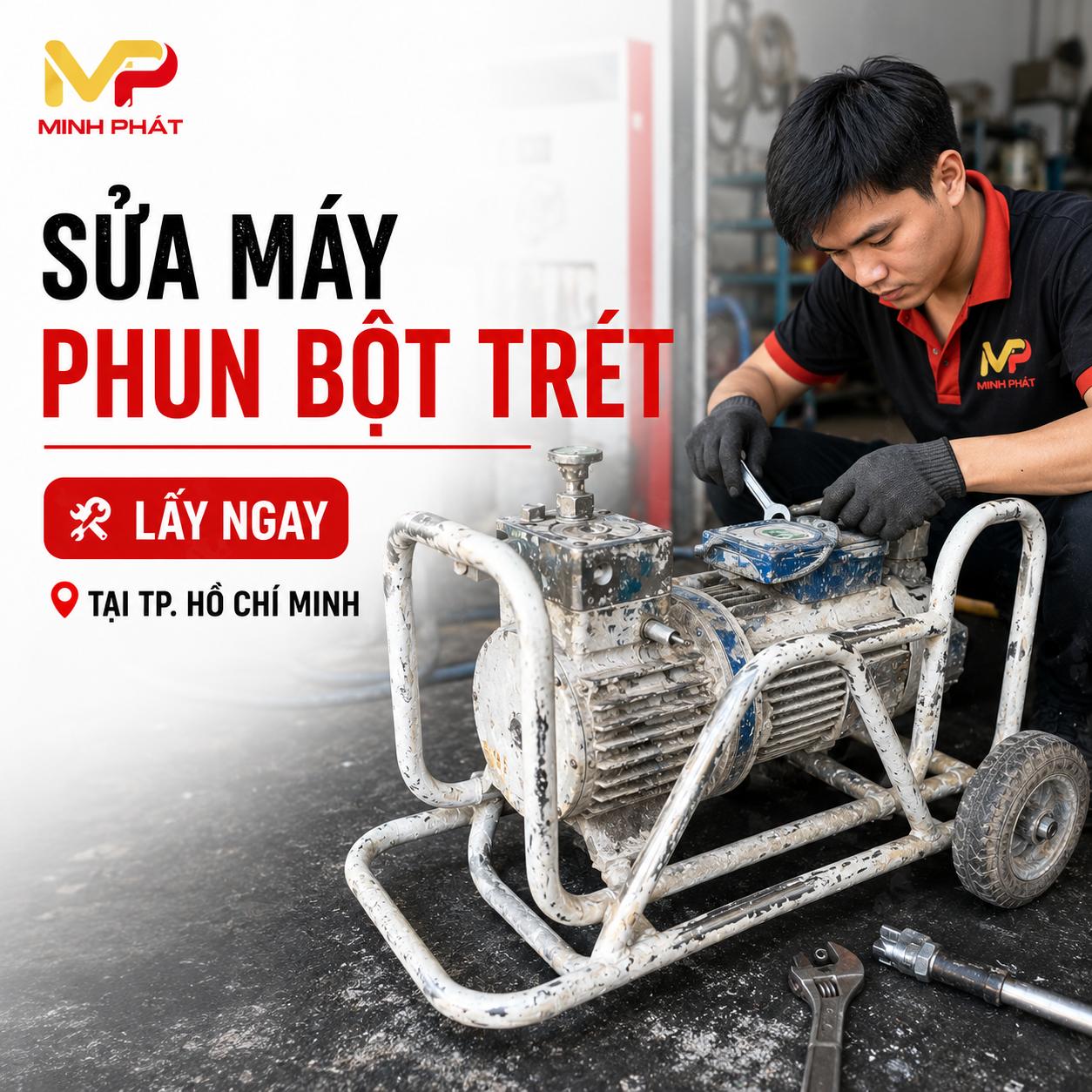 🔧 Sửa Máy Phun Bột Trét Lấy Ngay Tại TP. Hồ Chí Minh | Minh Phát