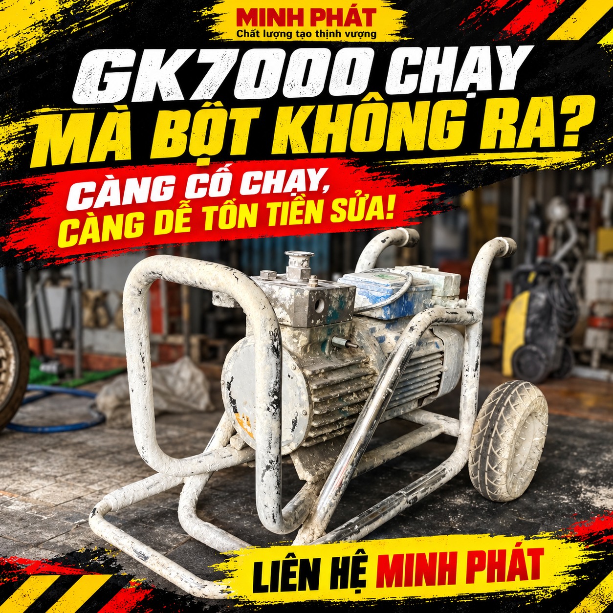 GK7000 chạy mà bột không ra: Càng cố chạy, càng dễ tốn tiền sửa!