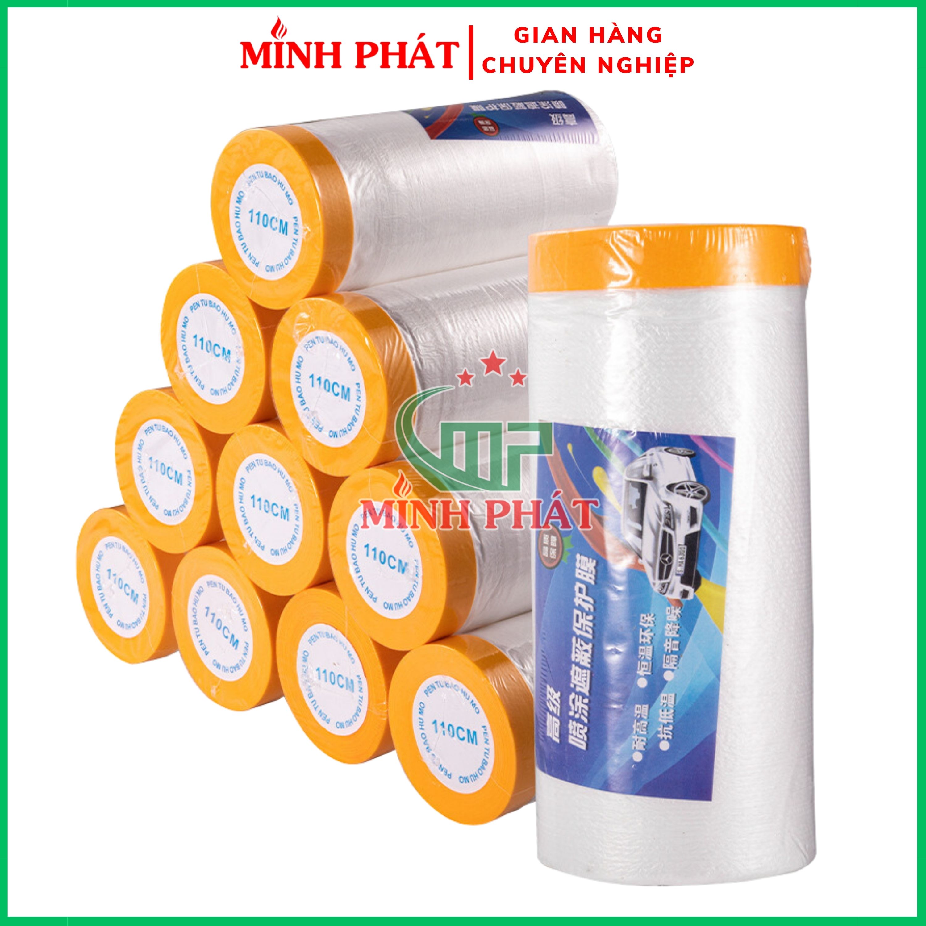 Màng Keo Nilon Hỗ Trợ Che Chắn Khi Phun Sơn Tường Cải Thiện Nhà Cửa, Màng Che Sơn Đa Năng Minh Phát