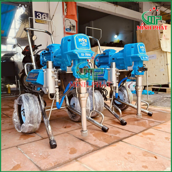 máy phun bột trét tường phun sơn chống cháy