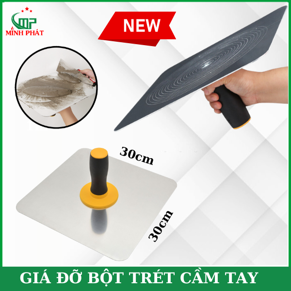 Giá Đỡ Ván Vữa Thạch Cao Bằng Nhôm Có Tay Cầm, Công Cụ Trát Bột Matit 300X300 mm – ảnh 2