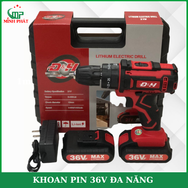 Máy Khoan Pin ĐH 36v Đa Năng Bắn Vít Khoan Sắt Khoan Tường Gạch – ảnh 2
