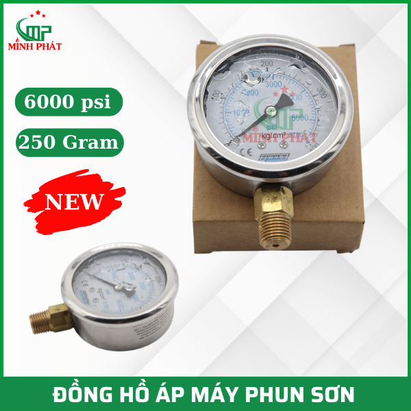 Đồng Hồ Áp Suất Máy Phun Sơn - Máy Phun Bột Trét Minh Phát