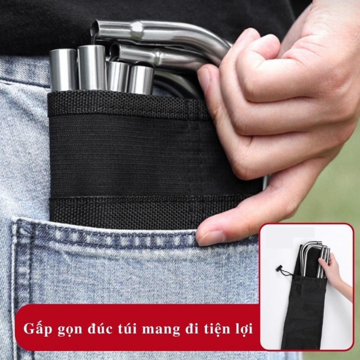 Ghế Du Lịch Xếp Gọn Bỏ Túi Chịu Lực Lên Đến 80 Kg
