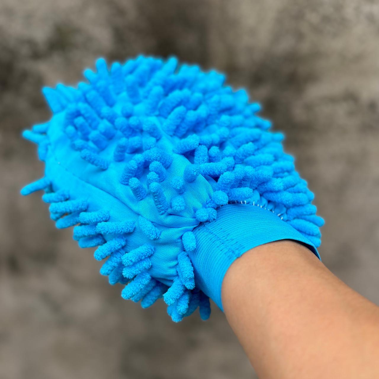 Găng Tay Rửa Xe San Hô 2 Mặt Mềm Mịn Sợi Microfiber Chuyên Dụng Cho Ô Tô, Xe Máy
