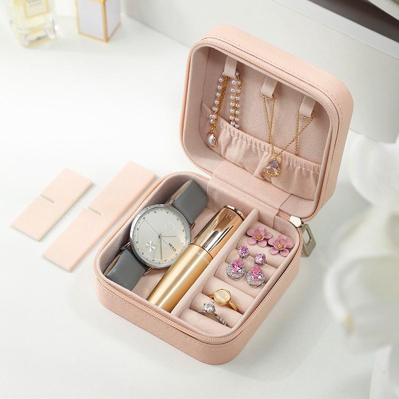 Hộp đựng trang sức, phụ kiện bọc da sang trọng có chia ngăn dễ dàng sắp xếp và gọn gàng nhiều màu xinh xắn theo sở thích