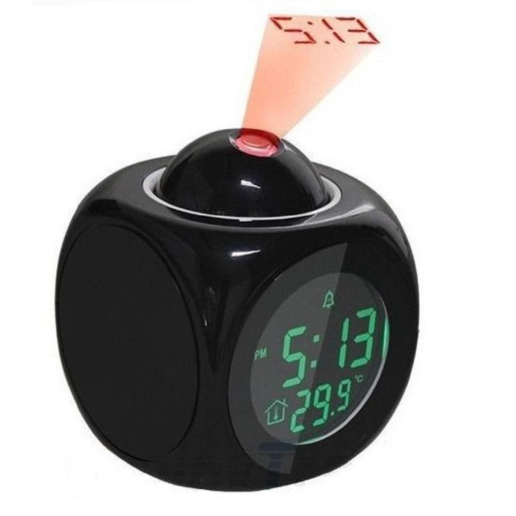Đồng hồ báo thức có giọng nói và đèn led chiếu hiển thị giờ lên trần nhà Báo thức LED Hiện đại