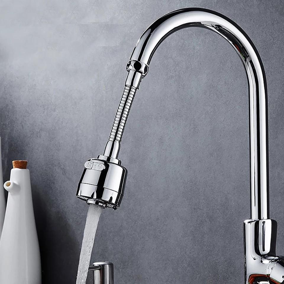 Đầu vòi tăng áp rửa bát, Vòi tăng áp bồn rửa bát xoay linh hoạt 360 tiện lợi với 2 chế độ nước có dây