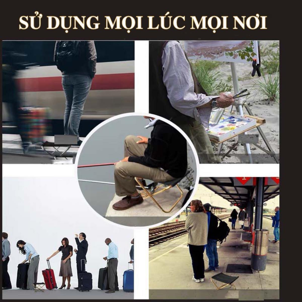 Ghế Du Lịch Xếp Gọn Bỏ Túi Chịu Lực Lên Đến 80 Kg