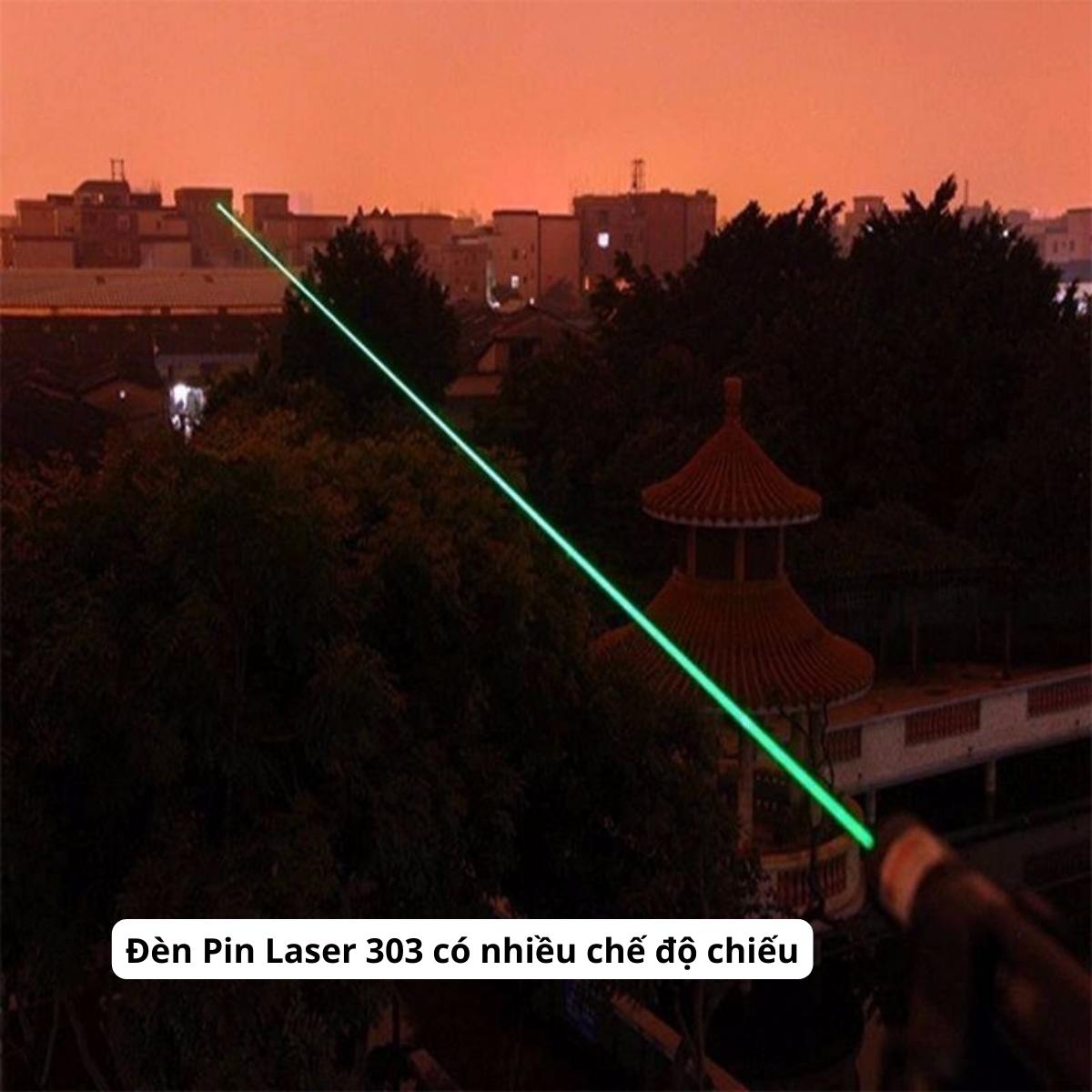 Đèn Pin Laser 303 có nhiều chế độ chiếu