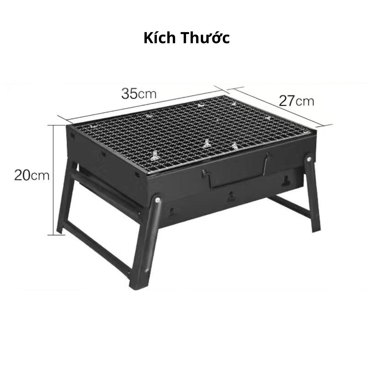 Bếp Nướng Than Hoa, Than Củi Xếp Gọn Có Thể Mang Theo Khi Đi Du Lịch, Cắm Trại, Tổ Chức Tiệc Nướng BBQ Ngoài Trời