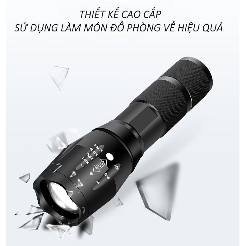 Đèn Pin Siêu Sáng cầm tay Xml - T6 5 trong 1 Chiếu Sáng Trong Nhiều Giờ, khoảng cách hơn 500m chống nước