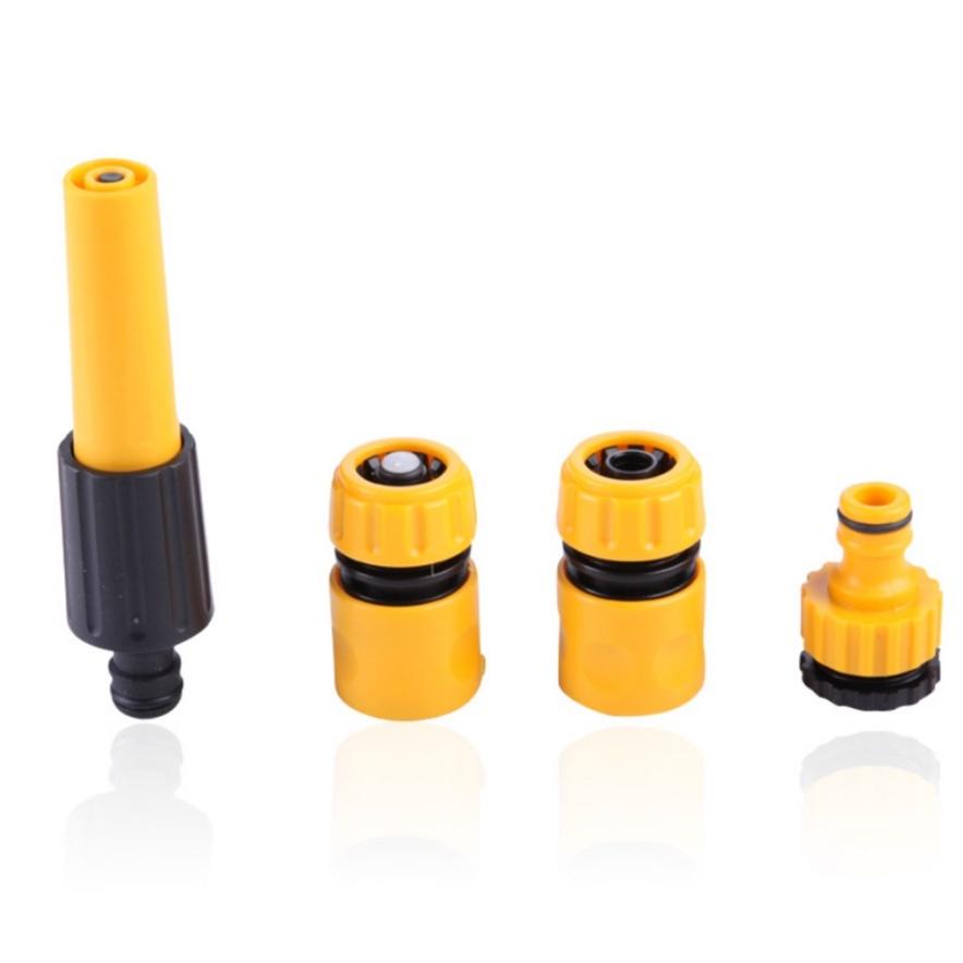 Bộ 3 đầu gắn 4 món vòi tưới nước, rửa sân, tưới cây, xịt rửa đa năng