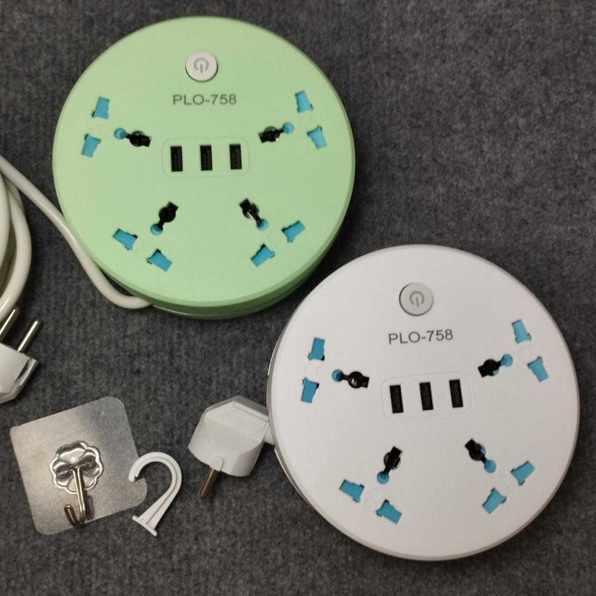 Ổ Cắm Điện Đa Năng Chống Giật Có 3 Lỗ USB Sạc Được Điện Thoại Dây Dài 2M