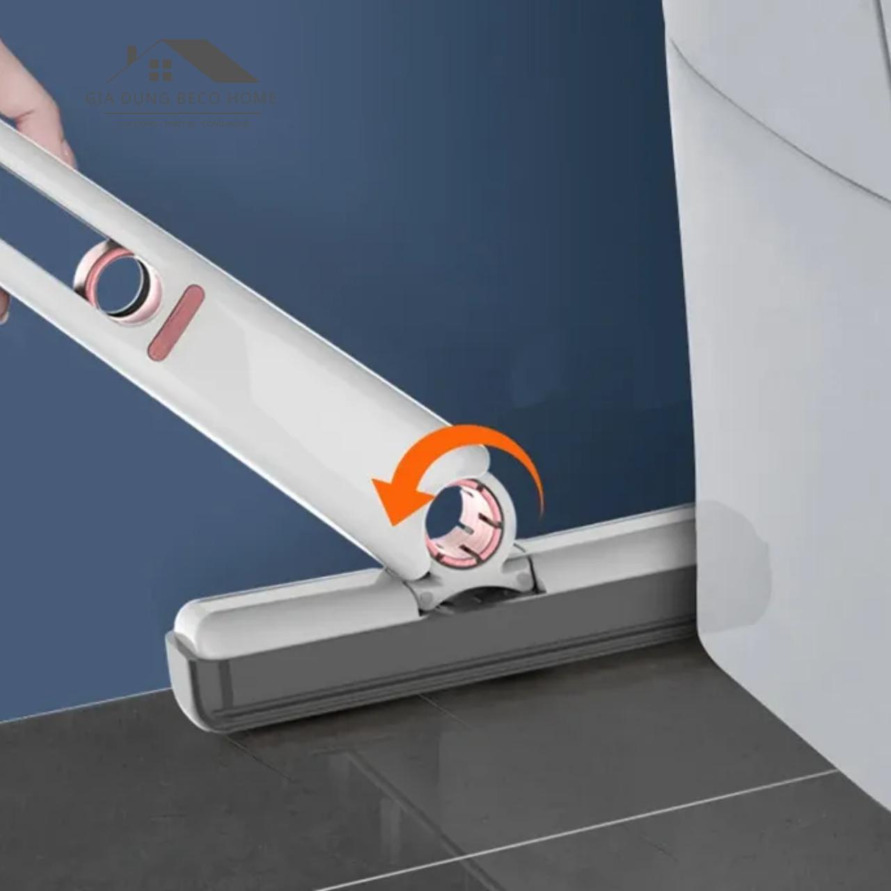 Cây Lau Mặt Kính Có Nút Kéo Vắt Nước